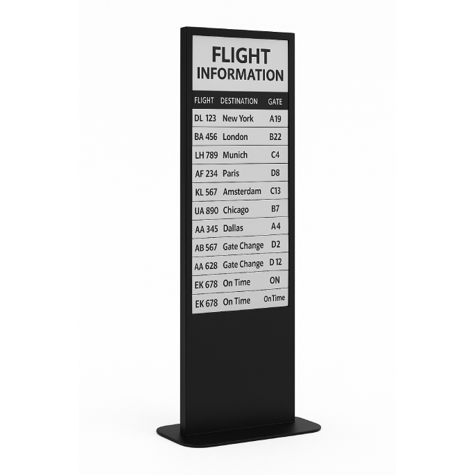 E-ink display information kiosks