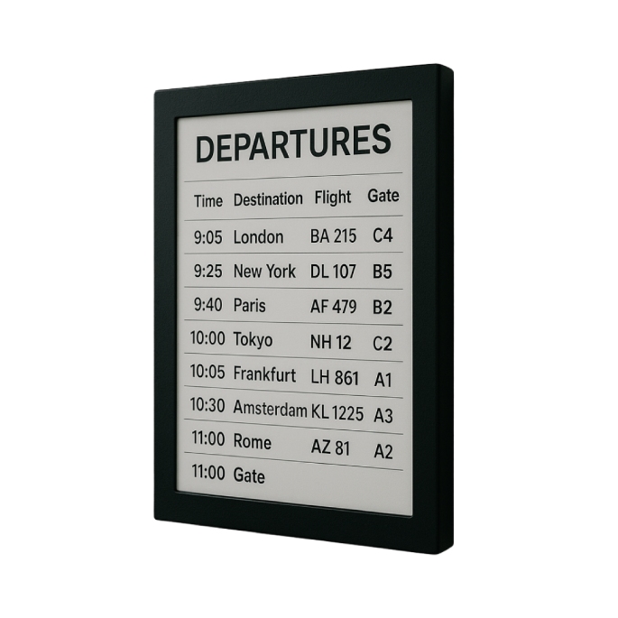 E-ink display wall holders