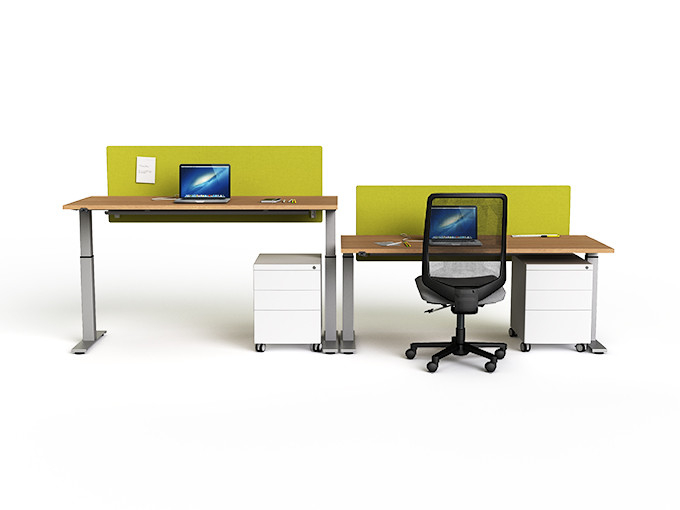 Electric height adjustable sit/stand desk 100cm wide