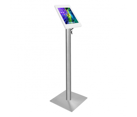 Tablet Bodenständer Fino für Samsung Galaxy 12.2 Tablets - weiß/Edelstahl 