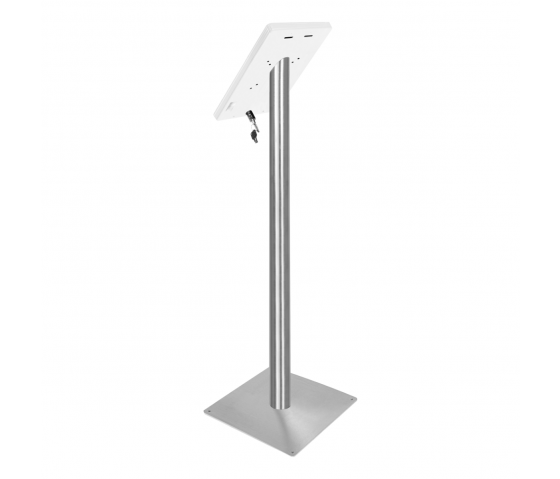 Soporte de suelo Fino para iPad Air/Pro de 11 pulgadas 2024 - blanco/acero inoxidable