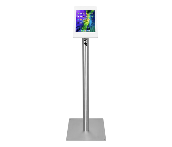 iPad floor stand Fino for iPad 11 inch 2025 - white/ stainless steel