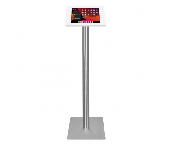 Soporte de suelo Fino para iPad Air/Pro de 11 pulgadas 2024 - blanco/acero inoxidable