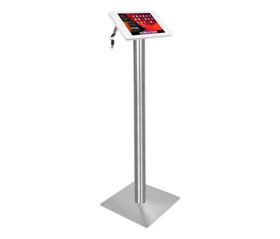 iPad floor stand Fino for iPad 11 inch 2025 - white/ stainless steel
