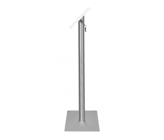 Soporte de suelo Fino para iPad Air/Pro de 11 pulgadas 2024 - blanco/acero inoxidable