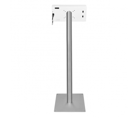 Soporte de suelo Fino para iPad Air/Pro de 11 pulgadas 2024 - blanco/acero inoxidable