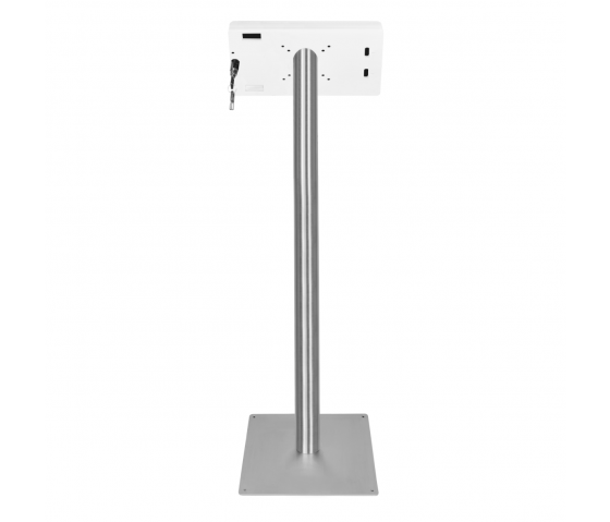 Soporte de suelo Fino para iPad Mini de 8,3 pulgadas - acero inoxidable/blanco