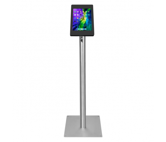 Soporte de suelo Fino para iPad Air/Pro de 11 pulgadas 2024 - negro/acero inoxidable