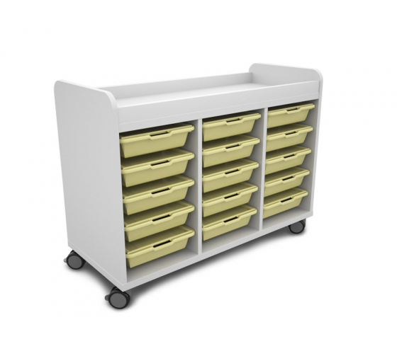 Armario / carro de actividades LEGO con espacio para 30 cajas de almacenamiento LEGO Education de tamaño medio