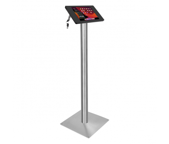 Soporte de suelo Fino para iPad Air/Pro de 11 pulgadas 2024 - negro/acero inoxidable