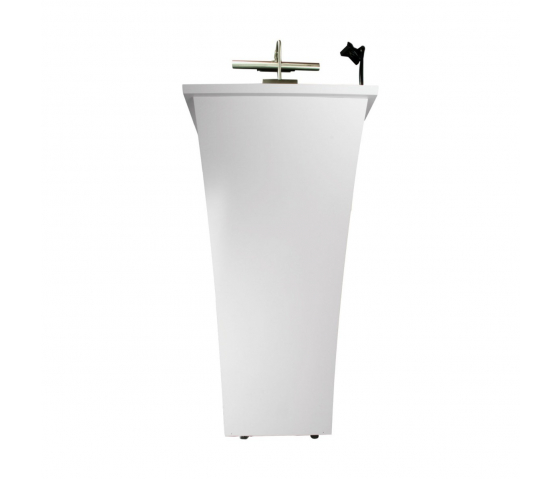 Neptune wooden lectern - white