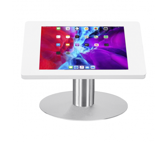 Tablet podstawa stołowa Fino dla Samsung Galaxy Tab A9 8,7 cala 2023 - stal nierdzewna/biały