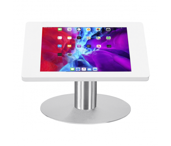 Tablet desk stand Fino for Samsung Galaxy Tab E 9.6 - white/ stainless steel 