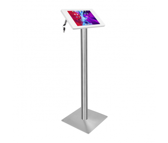 Tablet floor stand Fino for Samsung Galaxy Tab S8 & S9 Ultra 14.6 inch tablet - white/RVS