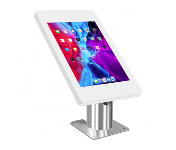 iPad Tischhalterung Fino für iPad 9.7 - weiß/Edelstahl 