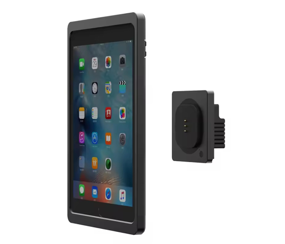 Soporte magnético de pared para iPad de 10,2 pulgadas (7, 8 y 9ª generación) - función de carga inalámbrica - negro