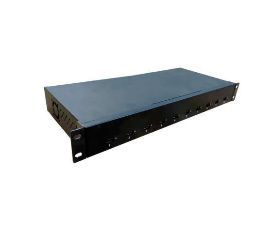 10 Ports USB-C 45W 1U Rackmount Lade-Hub