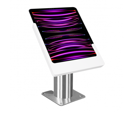 Domo Slide tafelhouder met laadfunctionaliteit voor iPad Air 11 inch 2024 - wit/RVS