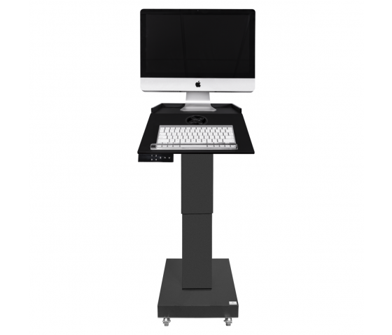 Height adjustable workstation Assistenza - black