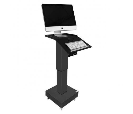 Height adjustable workstation Assistenza - black