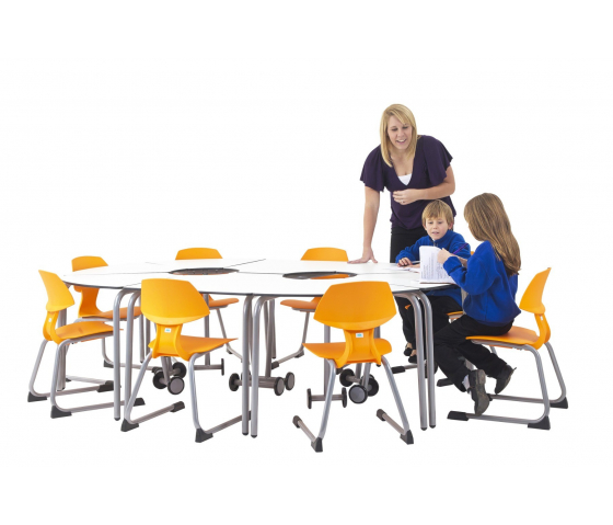 t41 180° folding student table