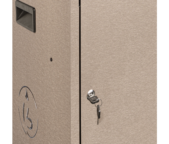 Armario de recarga BRVDC12 USB-C para 12 dispositivos móviles de hasta 17 pulgadas - bronce