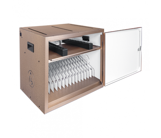 BRVD12 Charging cabinet for 12 mobile devices up to 17 inches - bronze - power strip