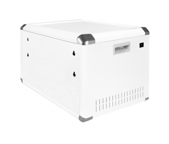 Armario de carga BRV12v2T para 12 tablets o portátiles hasta 16 pulgadas - con temporizador - blanco