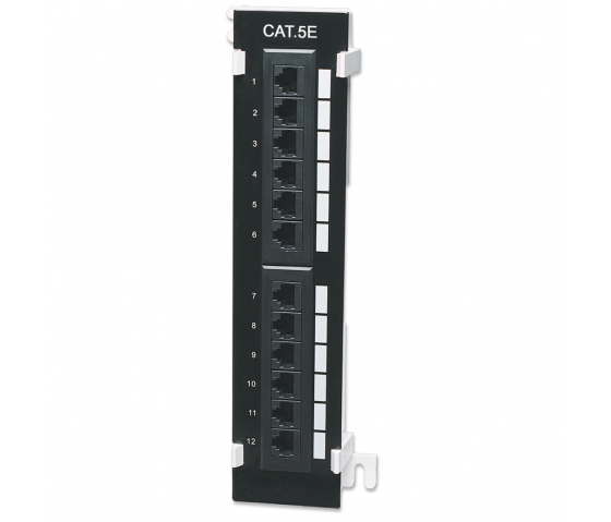 Cat5e wandmontage patchpaneel 12 poorts
