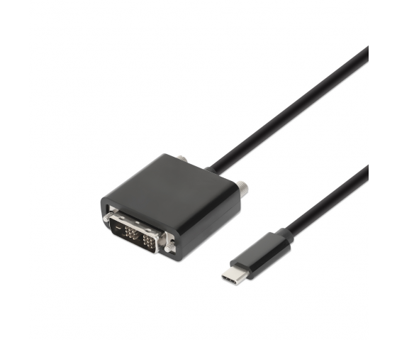 Adapterkabel USB-C till DVI - 2 meter - svart