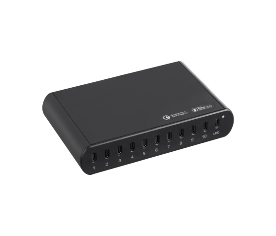 250W 10-port USB-C fast charging station