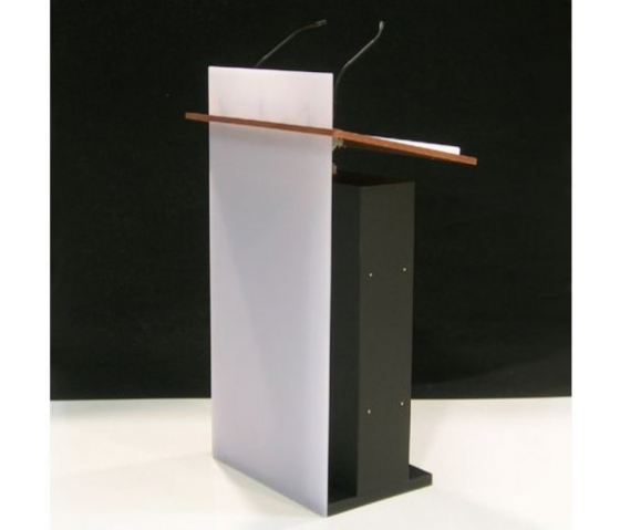 Height adjustable Acrylic/metal lectern Notulus - black