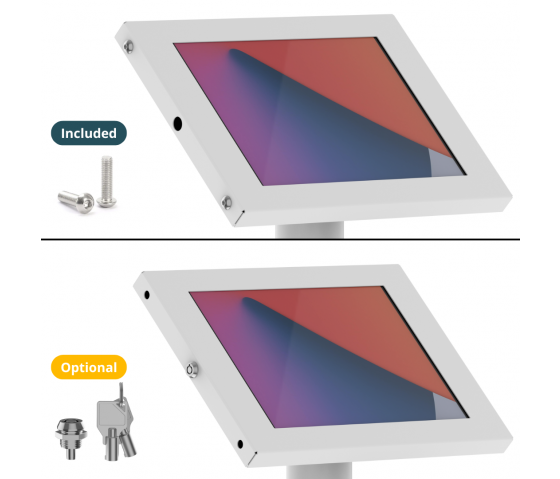 Tablet floor stand Securo M for 9-11 inch tablets - white