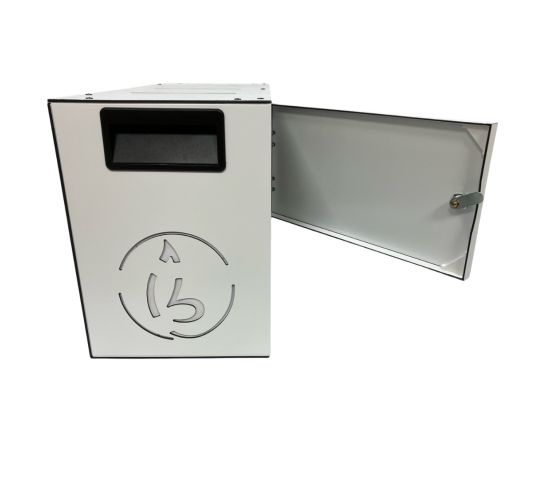 Lockable wall cabinet WBTOK24W for 24 smartphones - white