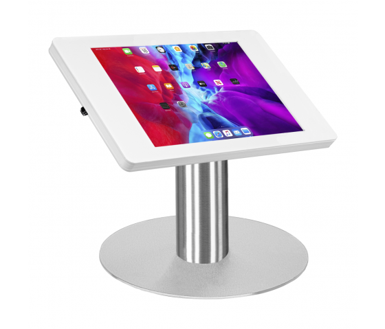Tablet desk stand Fino for Samsung Galaxy Tab E 9.6 - white/ stainless steel