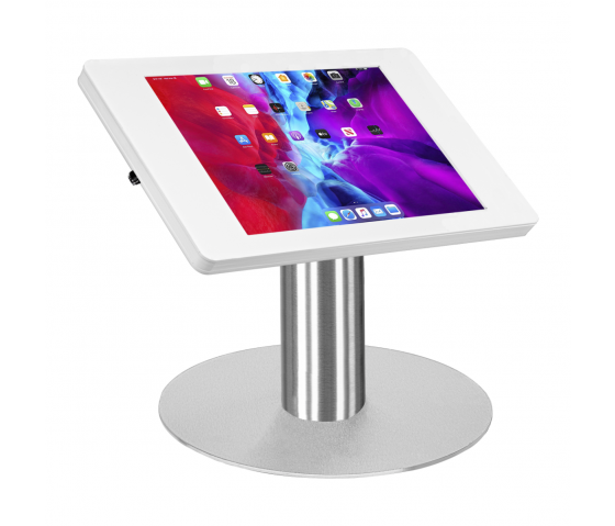 Tablet desk stand Fino for Samsung Galaxy Tab E 9.6 - white/ stainless steel 