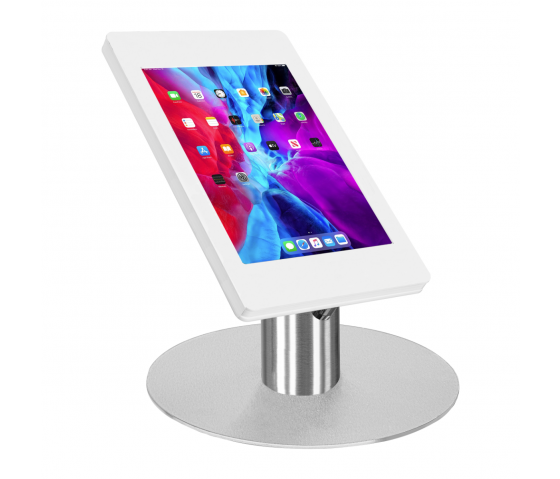 Tablet desk stand Fino for Samsung Galaxy Tab E 9.6 - white/ stainless steel 