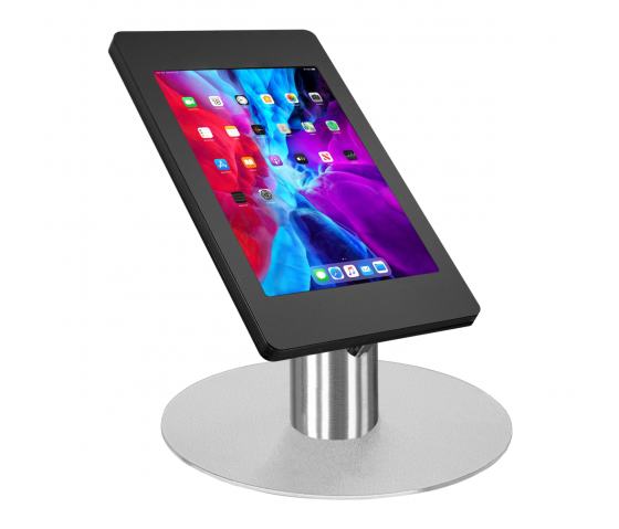 Tablet Tischständer Fino für Samsung Galaxy Tab A9 8.7 Zoll 2023 - Edelstahl/Schwarz