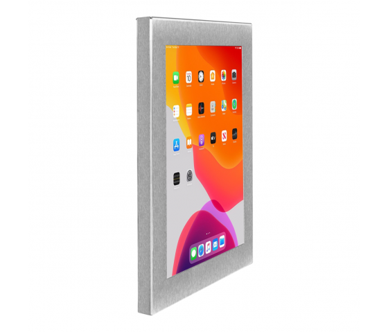 Tablet wall holder flat to wall Securo XL for 13-16 inch tablets - stainless steel