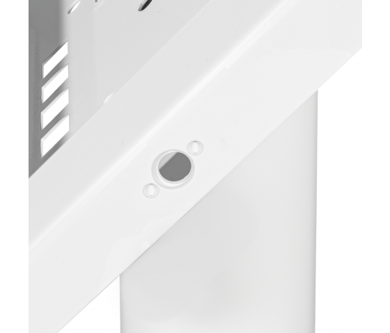 Height adjustable tablet floor stand with LED lighting Securo L for 12-13 inch tablets - white