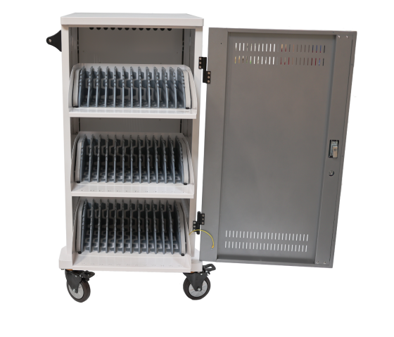 P-Tec T36V charging cart for 36 tablets or laptops – charging via power sockets