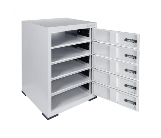 Tafelmodel laadlocker BR5DESK voor 5 apparaten - combinatieslot