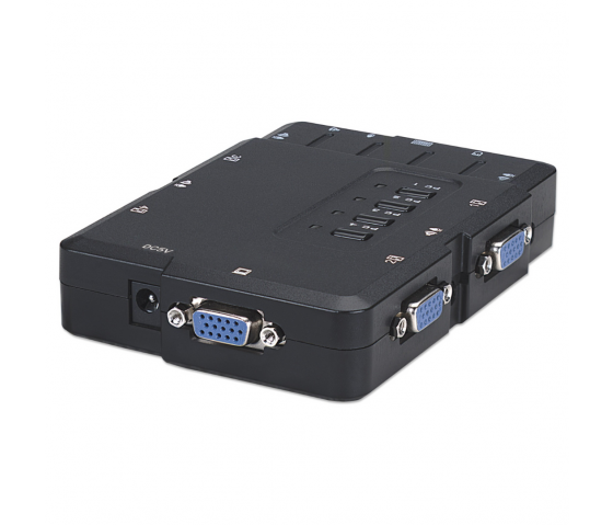 Switch KVM compatto a 4 porte con funzionalità audio e microfono