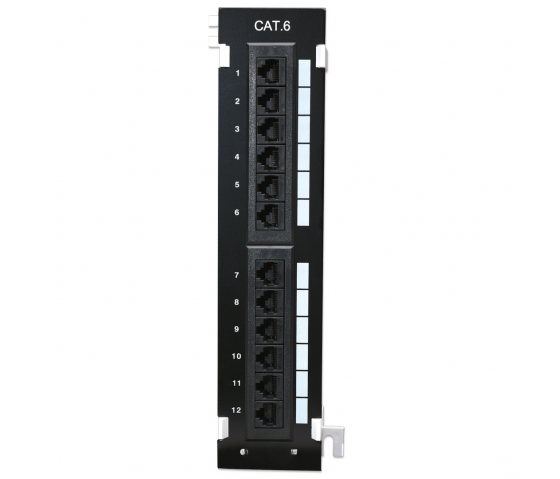 Cat6 väggmonterad patchpanel 12 portar