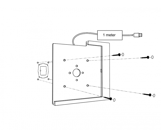 Supporto a parete Domo Slide con funzione di ricarica per iPad 10.2 e 10.5