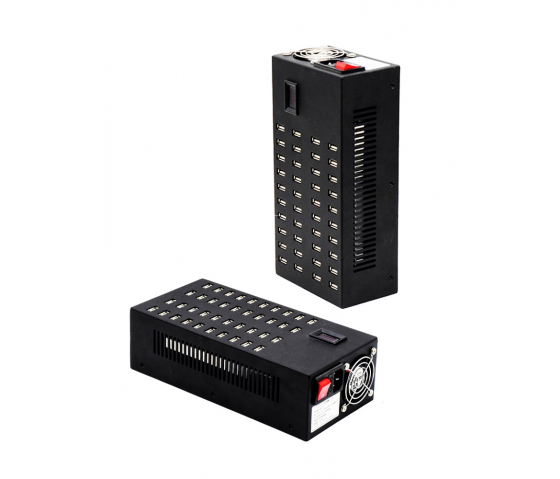 40 portar USB-A 8.5W laddningshubb - LED-indikatorer