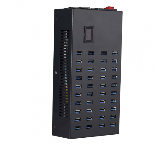 40 port USB-A 8.5W Desktop opladningshub