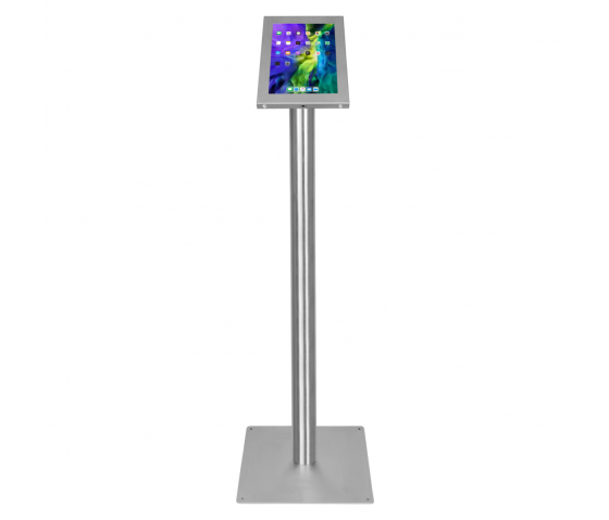 Tablet floor stand Securo M for 9-11 inch tablets - stainless steel