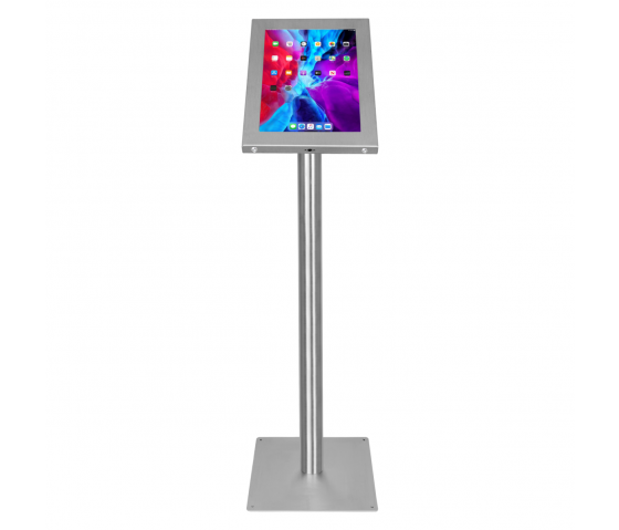 Tablet floor stand Securo XL for 13-16 inch tablets - stainless steel