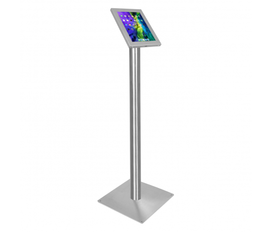 Tablet floor stand Securo M for 9-11 inch tablets - stainless steel